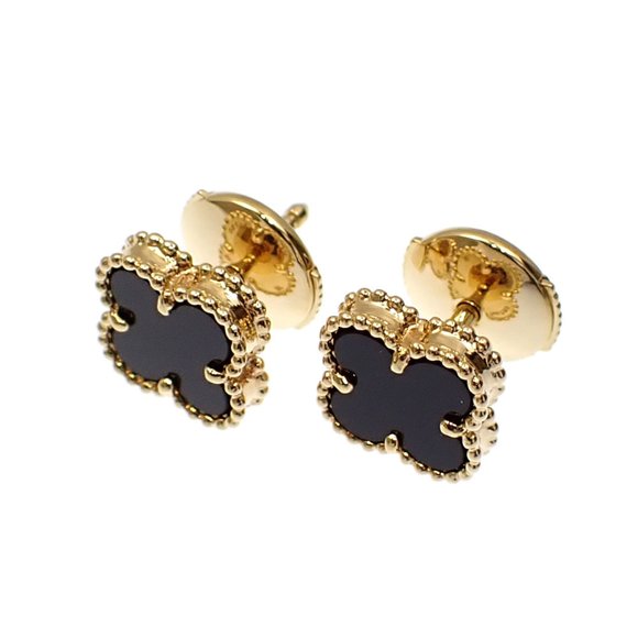 OTHERS Jewelry Van Cleef Arpels Sweet Alhambra Earrings Womens Onyx